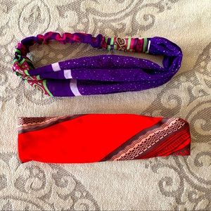 2 Lot of Headbands ✨ Red Purple Patterns Cute